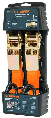 11734 TRUPER - Set 2 sujetadores con matraca capacidad 225kg Truper