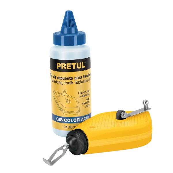 11862 PRETUL - Tiralineas plastico con gis azul 4oz 15mts tl50p Pretul