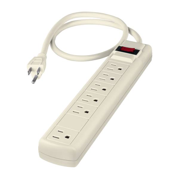 12439 VOLTECK - Multicontacto con cable 75cm 06 contactos con indicador con supresor 270j Volteck