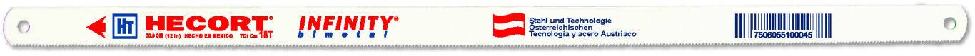 12569 HECORT - Segueta manual 2412 para lamina bimetal Hecort