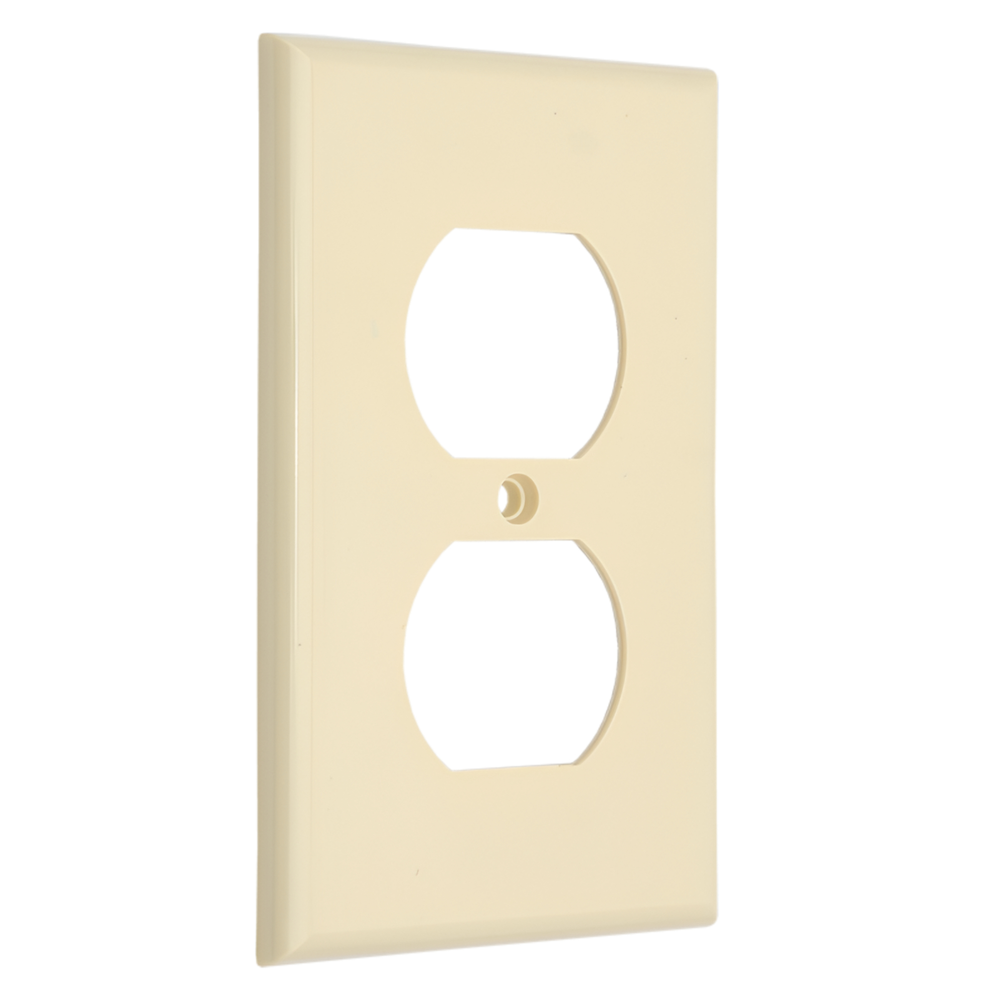 13482 KLEY - Placa para contacto duplex marfil Americano Kley