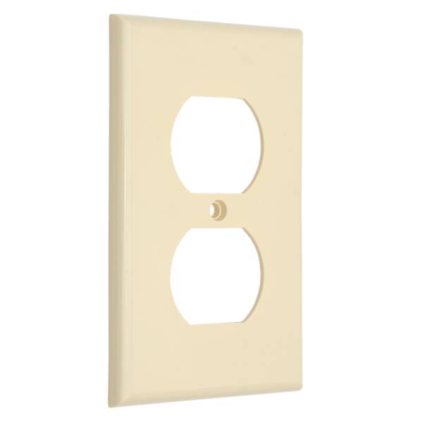 13482 KLEY - Placa para contacto duplex marfil Americano Kley