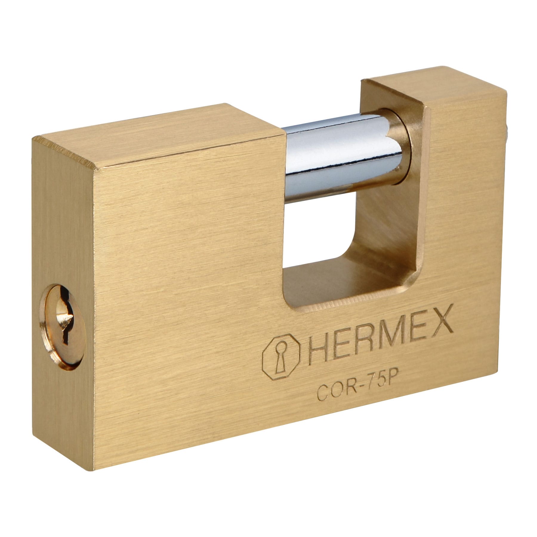13608 HERMEX - Candado metalico llave tradicional antipalanca Hermex