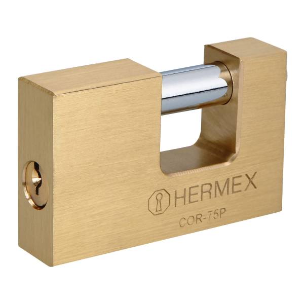 13608 HERMEX - Candado metalico llave tradicional antipalanca Hermex
