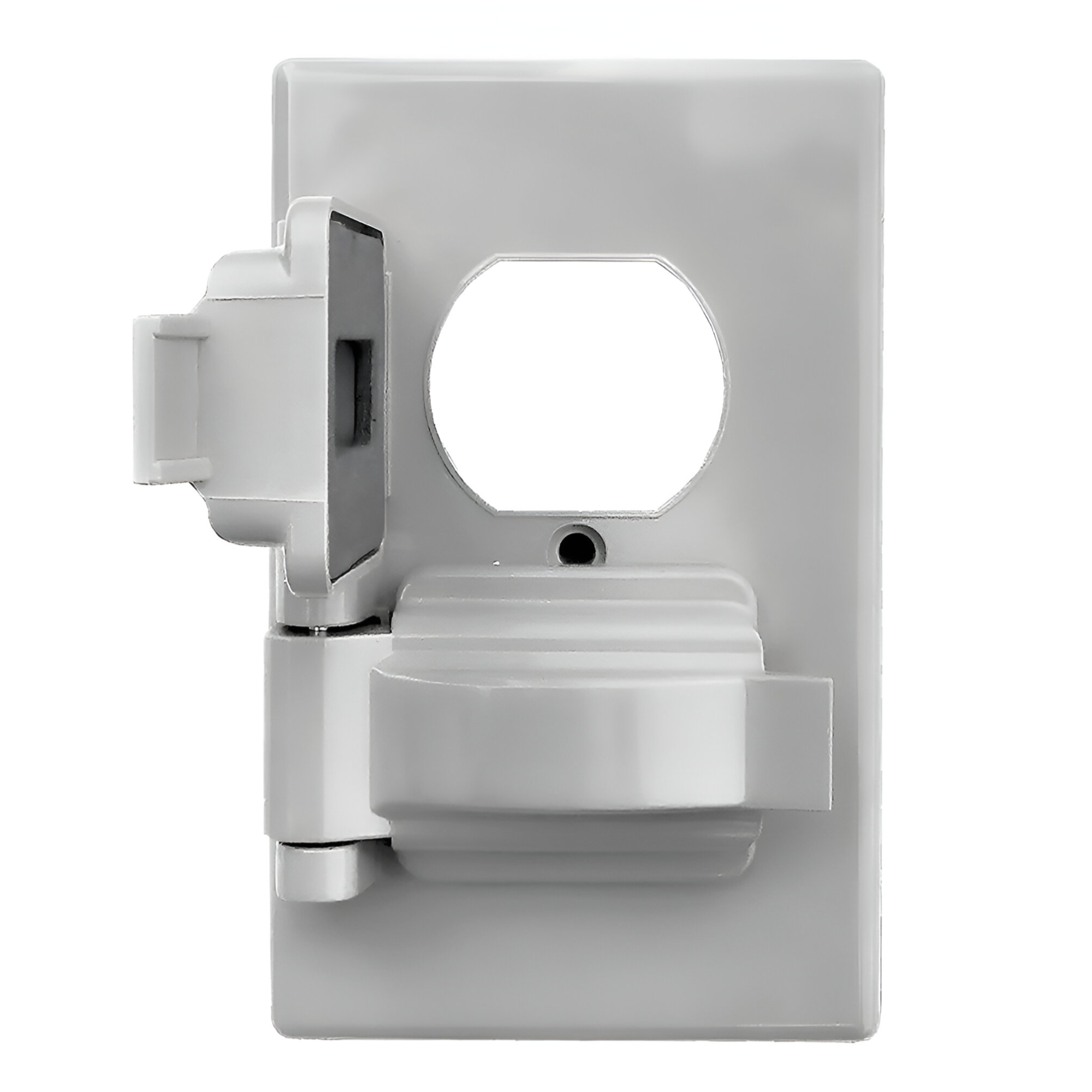 13704 KLEY - Placa para contacto duplex intemperie gris Americano Kley