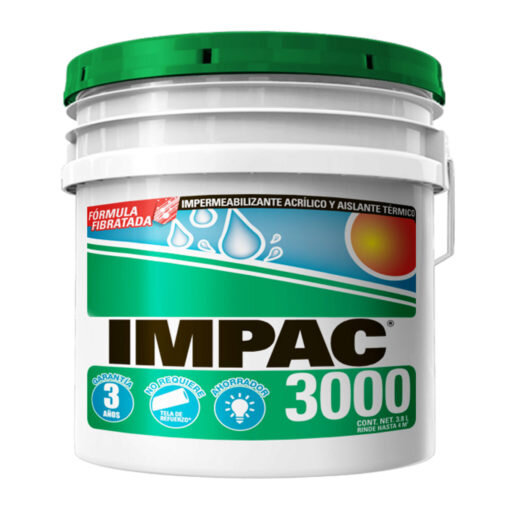 15637 IMPAC - Impermeabilizante 3 años fibratado blanco 3.8lt galon Impac