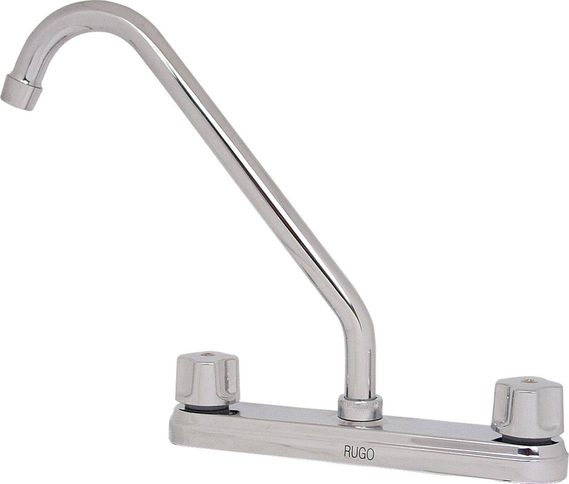 15659 RUGO - Mezcladora fregadero de bronce tipo standard maneral standard cromada 8IN Rugo