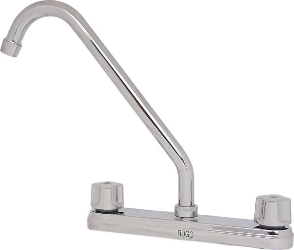 15659 RUGO - Mezcladora fregadero de bronce tipo standard maneral standard cromada 8IN Rugo