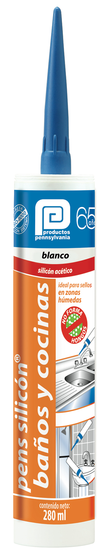 16504 PENSILVANIA - Silicon baños y cocinas cartucho 280ml blanco Pennsylvania
