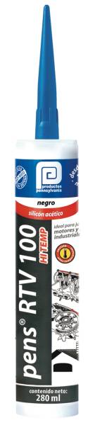 16737 PENSILVANIA - Silicon alta temperatura RTV100 cartucho 300ml negro Pennsylvania