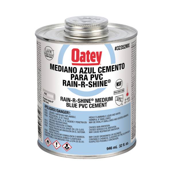 195392 OATEY - Pegamento para PVC 946ml 1lt rain shine azul Oatey