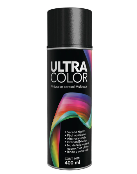 196716 ULTRACOLOR - Pintura en aerosol 400ml negro brillante Ultracolor