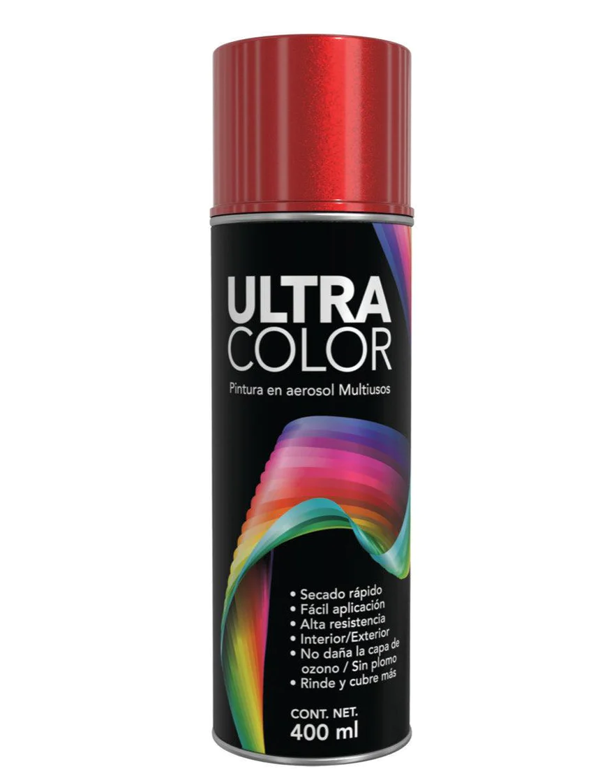 196730 ULTRACOLOR - Pintura en aerosol 400ml rojo metalico Ultracolor