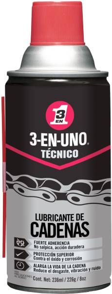 209315 3 EN 1 - Lubricante para cadenas aerosol 236ml 8oz 3en1
