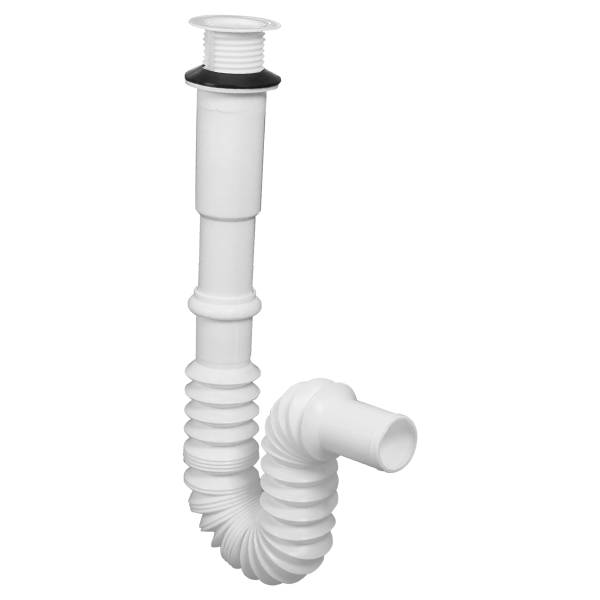 209980 FLEXIMATIC - Trampa para lavabo flexible PVC con rejilla tipo P Fleximatic