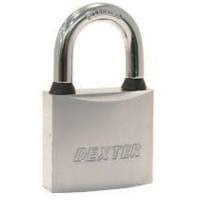 211897 DEXTER - Candado metalico 40mm llave tradicional gancho corto laton con 2pz Dexter