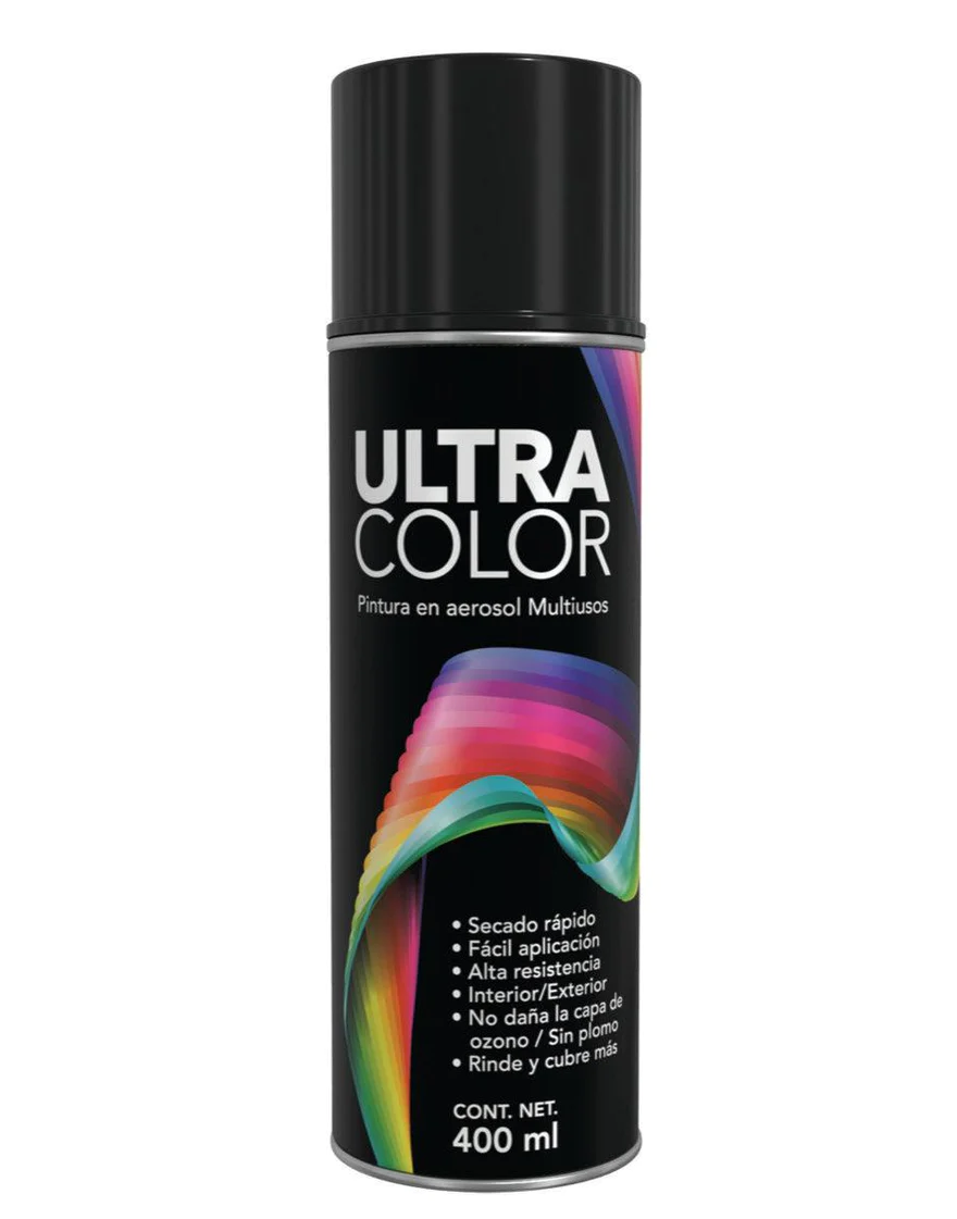 215856 ULTRACOLOR - Pintura en aerosol 400ml negro satinado Ultracolor