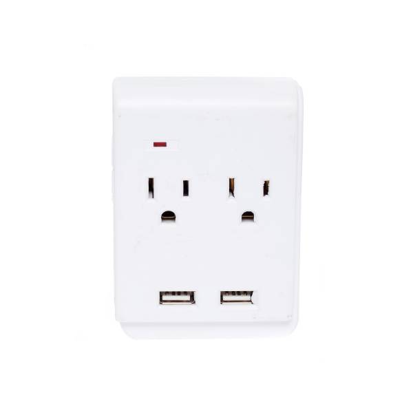 227070 IGOTO - Multicontacto cuadrado 2 contactos 2p+t y 2 USB en blister Igoto