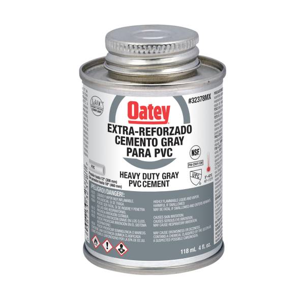 227571 OATEY - Pegamento para PVC 118ml 1/8 etiqueta gris carbon Oatey