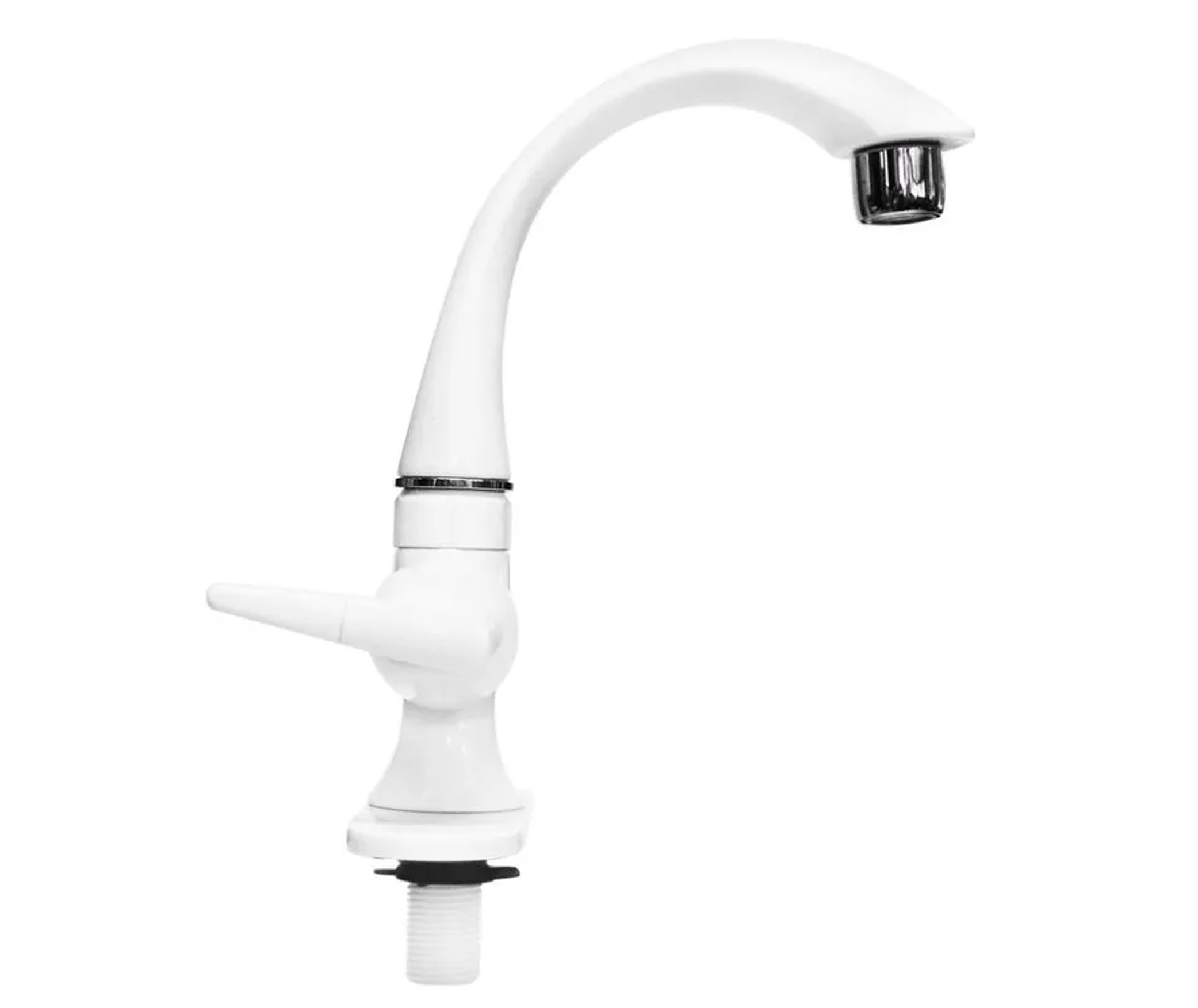 227856 FLEXIMATIC - Mezcladora monomando lavabo plast tipo curvo maneral palanca blanco 4429 Fleximatic