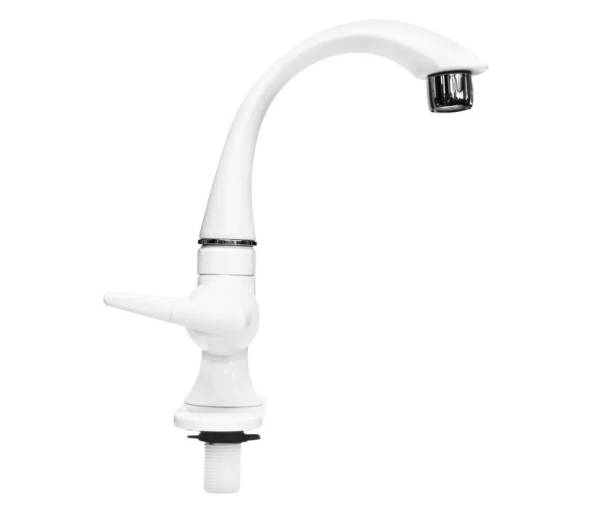 227856 FLEXIMATIC - Mezcladora monomando lavabo plast tipo curvo maneral palanca blanco 4429 Fleximatic