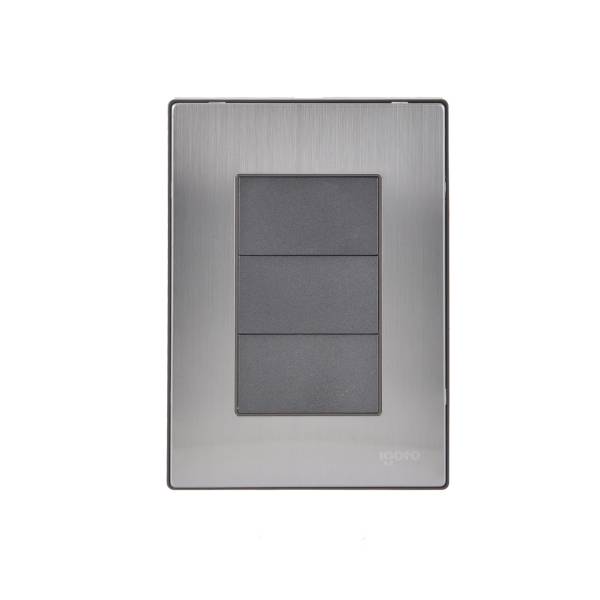 228815 IGOTO - Placa ciega negro Inox Igoto