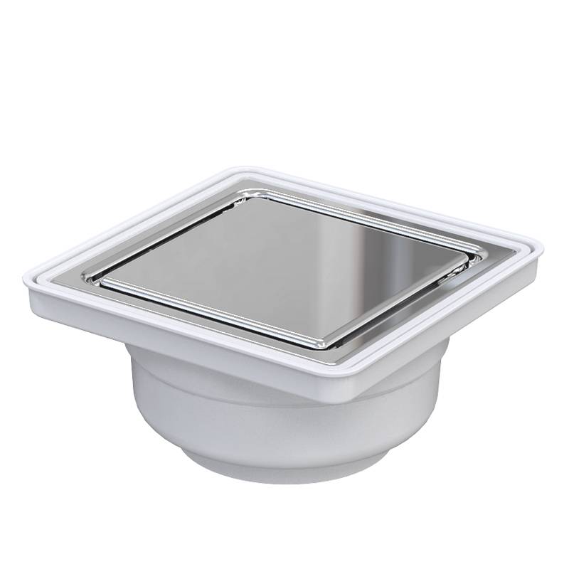238483 FLEXIMATIC - Coladera cuadrada PVC de acero inoxidable minimalista 2605 Fleximatic