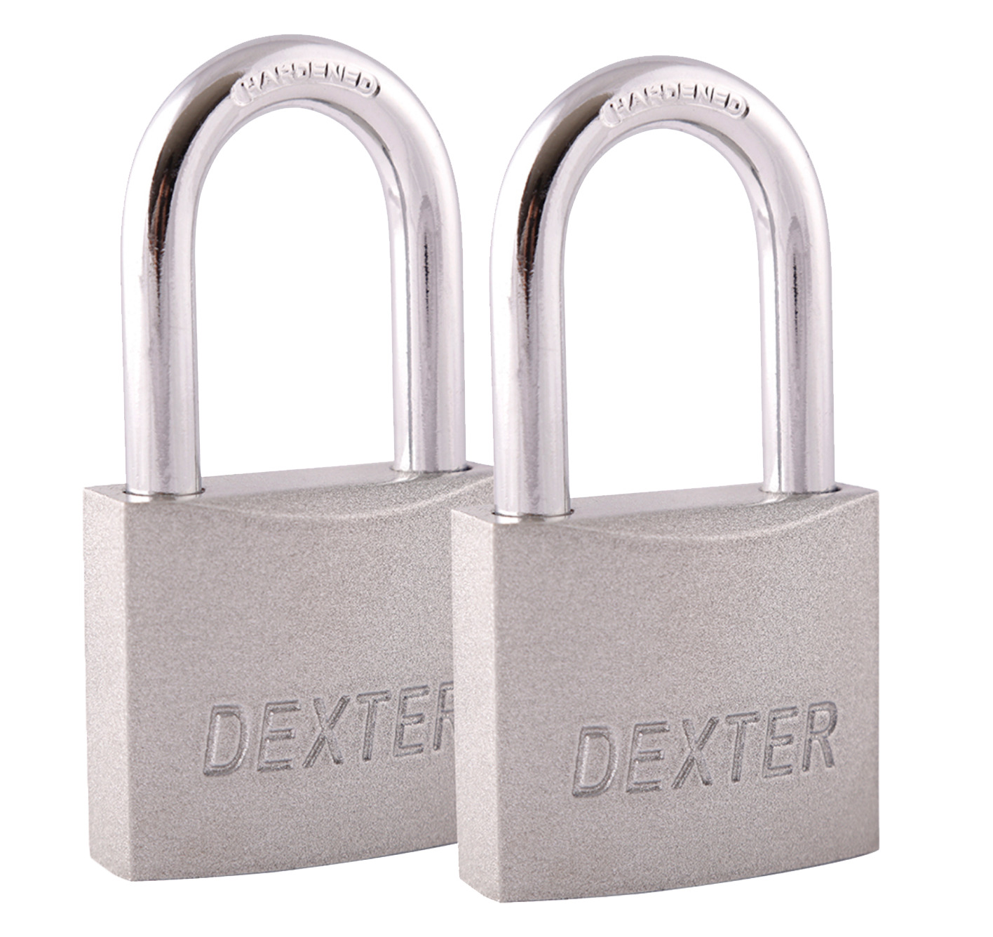 281738 DEXTER - Candado metalico 38mm llave tradicional gancho corto pulido con 2pz Dexter