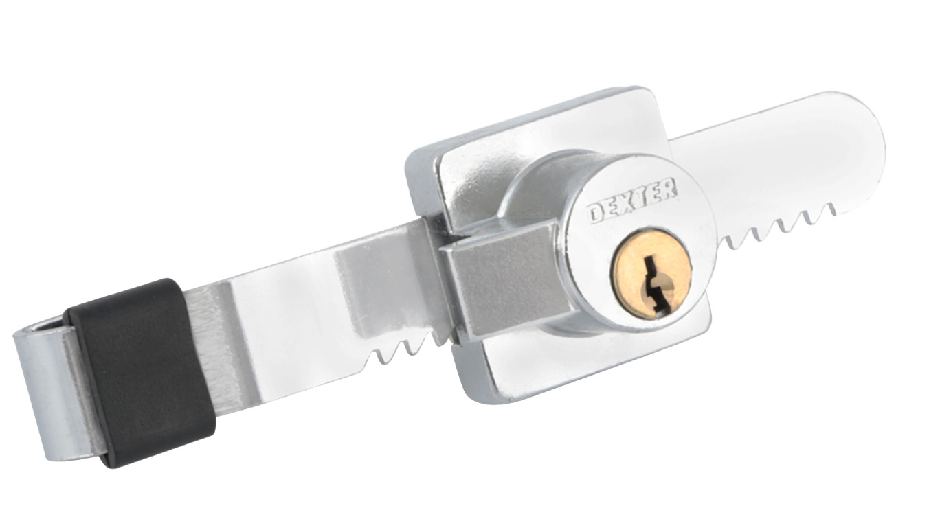 281739 DEXTER - Cerradura para vitrina cromada llave tradicional caja Dexter