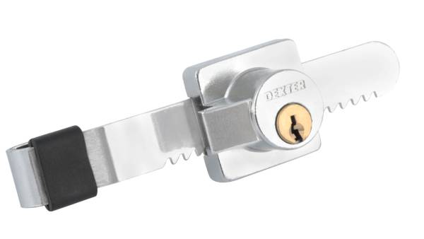 281739 DEXTER - Cerradura para vitrina cromada llave tradicional caja Dexter