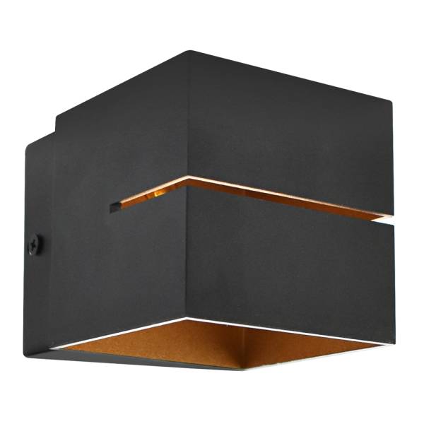 281749 ADIR - Arbotante decorativo para pared cuadrado negro 5276 Adir