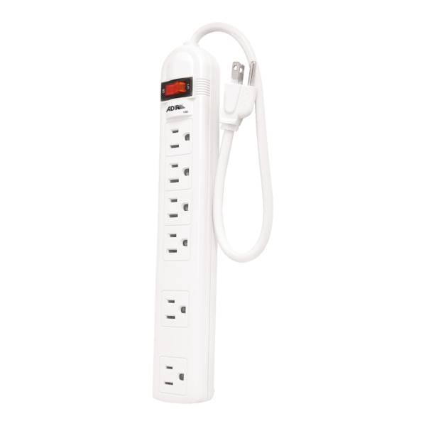 281817 ADIR - Multicontacto con cable 32cm 06 contactos con indicador con supresor 110j Adir