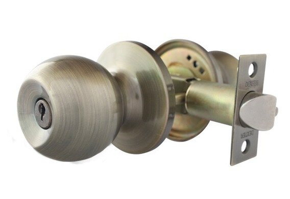 189885 DEXTER - Cerradura tubular llave boton laton brillante Barza Dexter