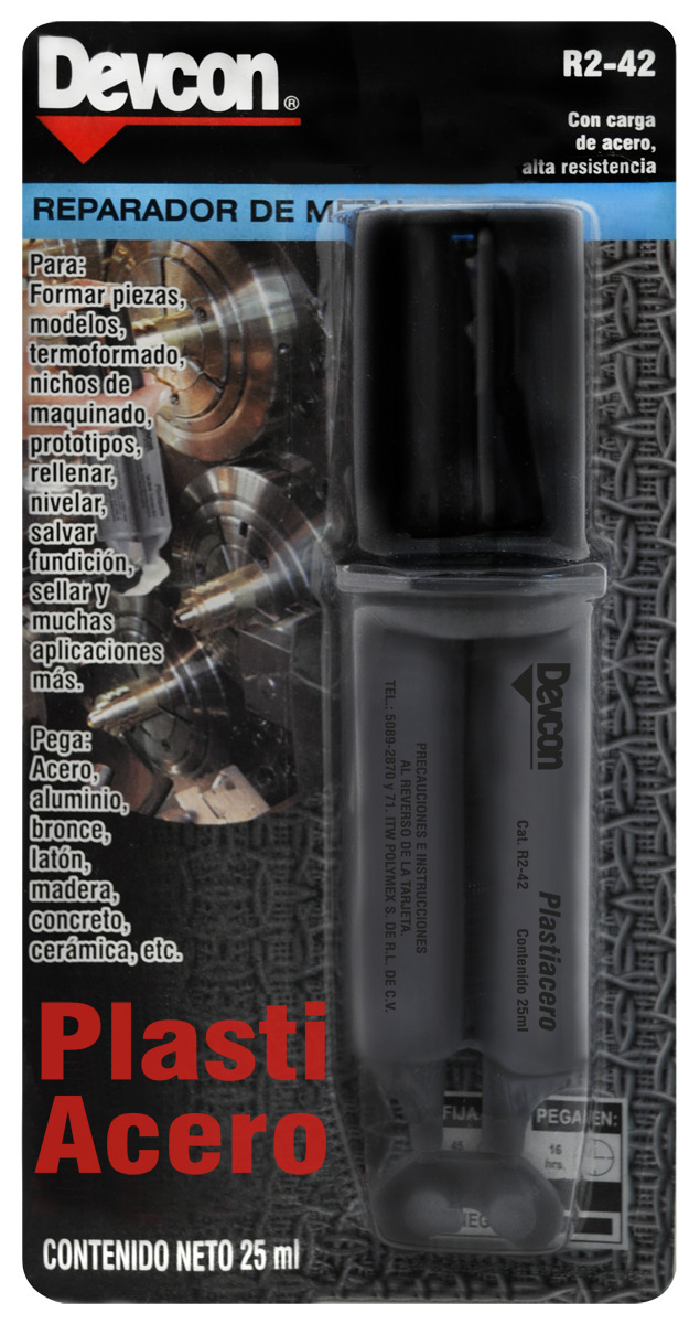 189954 DEVCON - Plastiacero normal gris 25 ml jeringa Devcon