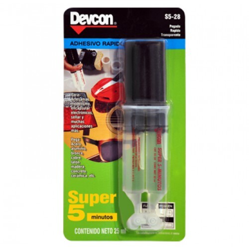 189956 DEVCON - Plastiacero super rapido transparente 25 ml jeringa Devcon