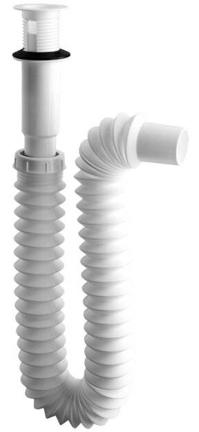 190973 FLEXIMATIC - Trampa para lavabo flexible PVC sin cubierta jumbo tipo p 2935 Fleximatic
