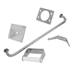 192985 RUGO - Juego de accesorios para baño empotrar 5 pz cromado ABA Rugo