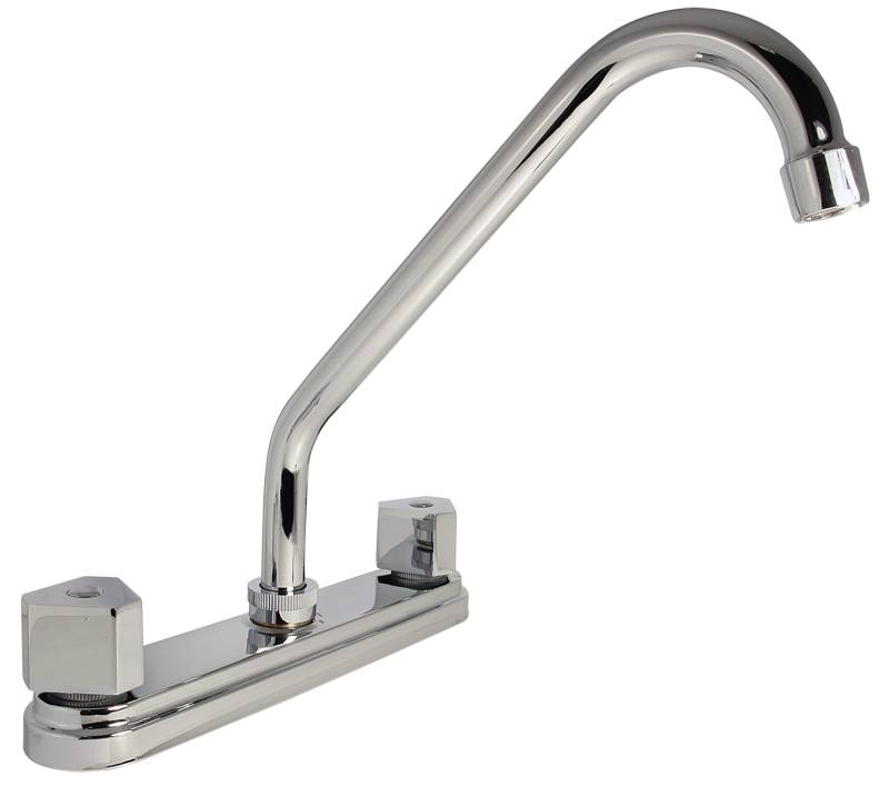 193205 RUGO - Mezcladora fregadero de bronce tipo standard maneral standard 1/4 de vuelta cromada 8IR Rugo