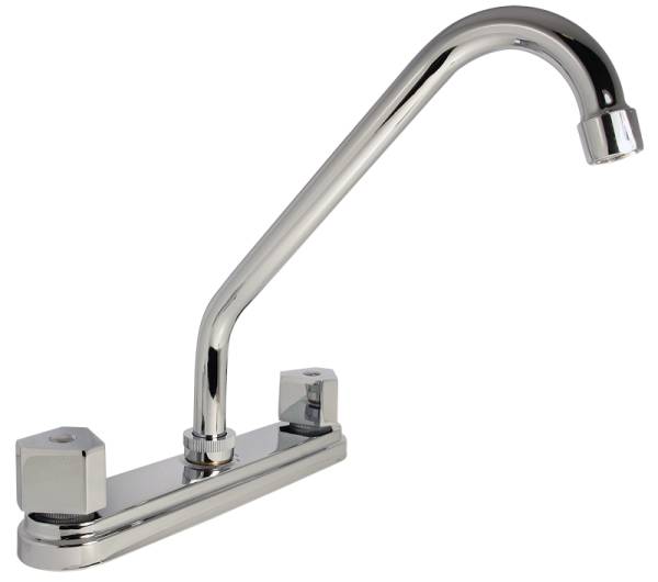 193205 RUGO - Mezcladora fregadero de bronce tipo standard maneral standard 1/4 de vuelta cromada 8IR Rugo