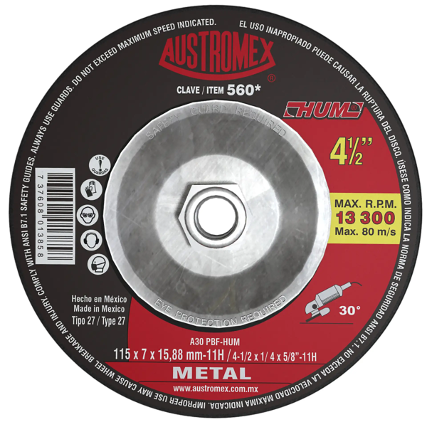 193272 AUSTROMEX - Disco desbaste metal 4-1/2