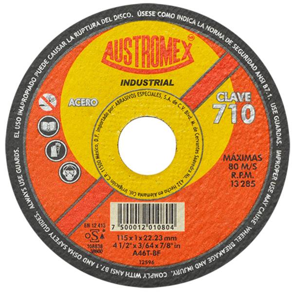 193280 AUSTROMEX - Disco corte de acero inoxidable 4-1/2