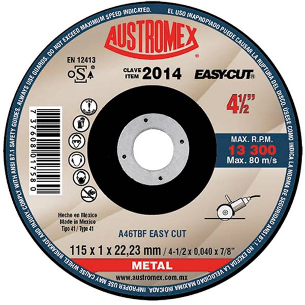 193281 AUSTROMEX - Disco corte metal 4-1/2