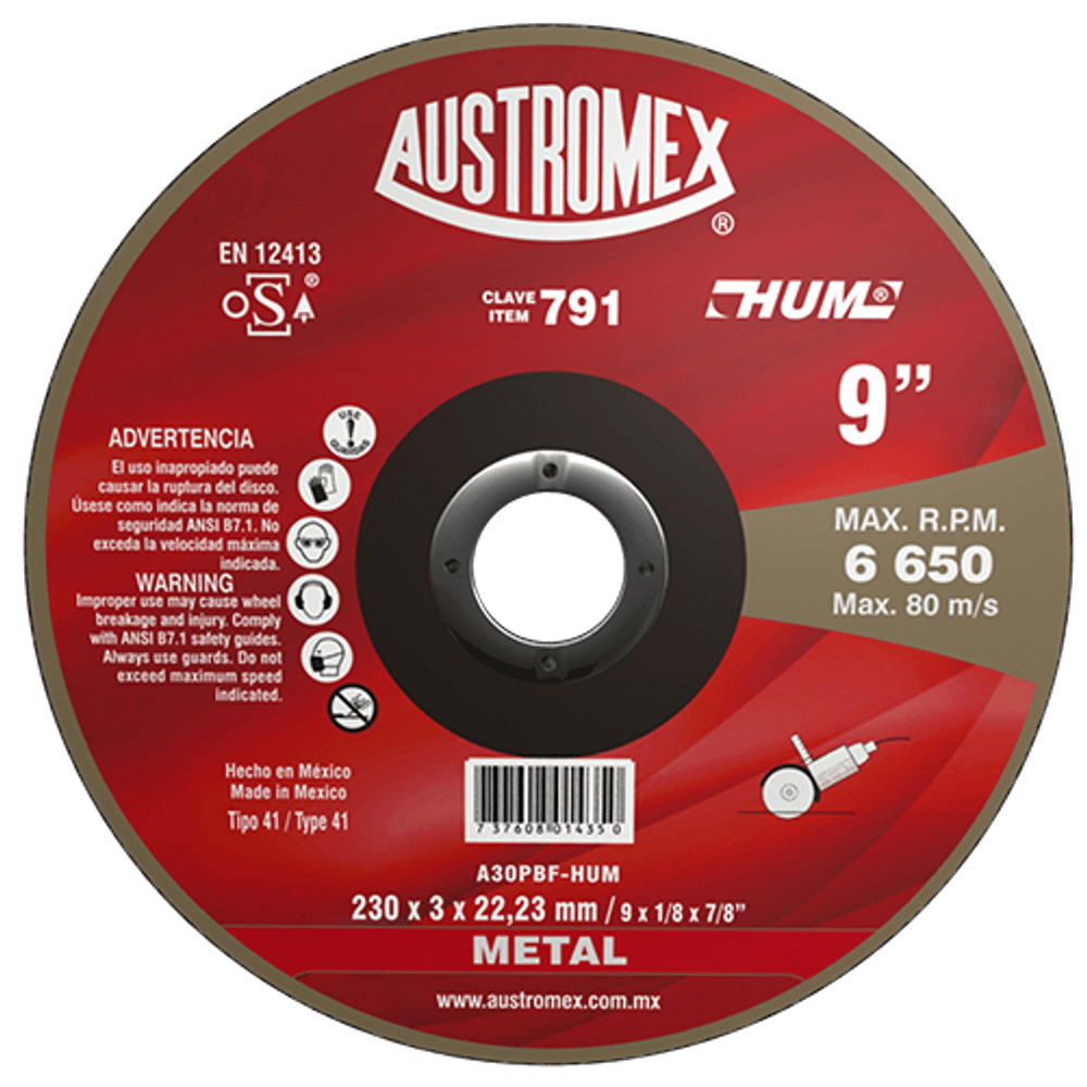193747 AUSTROMEX - Disco corte metal 9