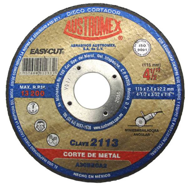193751 AUSTROMEX - Disco corte metal 4-1/2