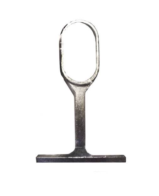 193825 HANDY HOME - Soporte central para tubo ovalado niquel con tornillo Handy Home