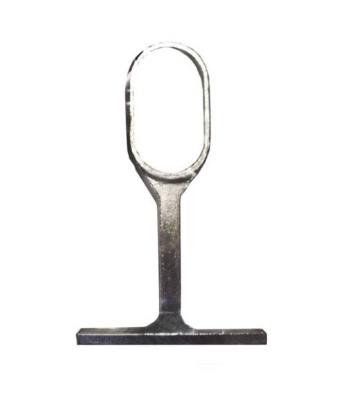 193825 HANDY HOME - Soporte central para tubo ovalado niquel con tornillo Handy Home