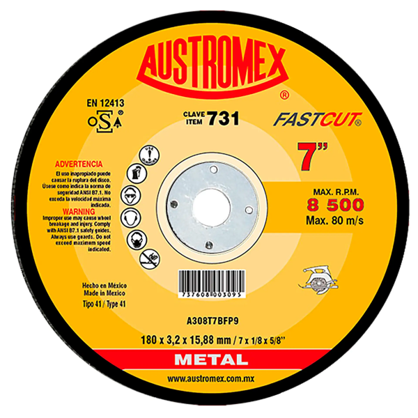 193842 AUSTROMEX - Disco corte metal 7