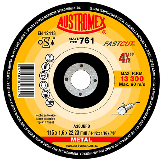 194424 AUSTROMEX - Disco corte metal 4-1/2