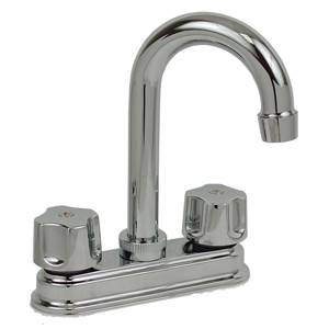 194430 RUGO - Mezcladora lavabo de bronce tipo bar maneral standard 1/4 de vuelta cromada 24IB Rugo