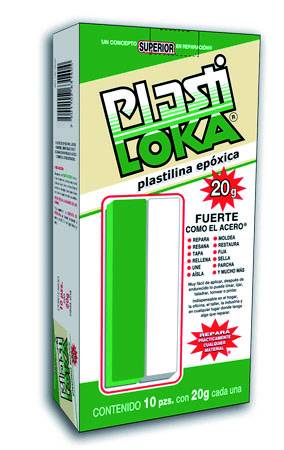 195328 KOLALOKA - Plastilina plastiloka verde/blanco 20g plastilina KOLALOKA